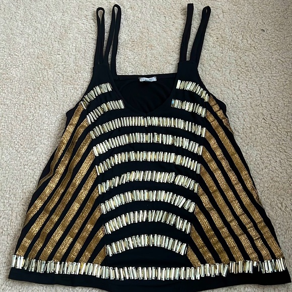 Ecote Tops - Retro Style Beaded Tank Top